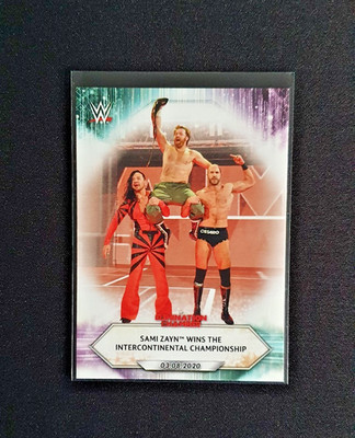 Topps WWE Wrestling 2021 - Sami Zayn wins the Intercontinental Championship