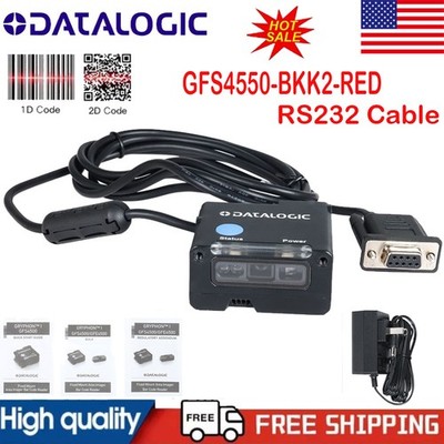 Datalogic Omnidirectional 2D/1D Barcode Scanner RS232 Cable  GFS4550-BKK2-RED US