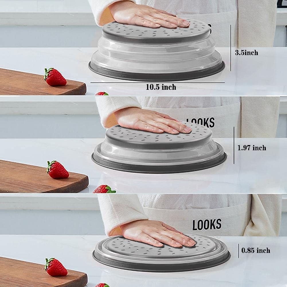 Thermoplastic Rubber Microwave Splatter CoverMicrowave Cover for Food Fruit Dra