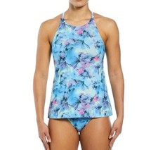 Women  s Nike Bathing Suit Floral Lace Up Tankini With Matching Bottoms Small