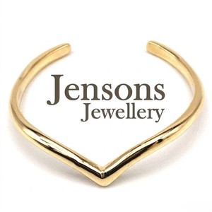 Authentic Wishbone Adjustable Toe Ring Gold Plated 925 Sterling Silver Chevron Toe Ring
