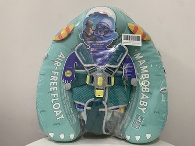 Mambobaby Non-Inflatable Baby Float 3-24 New Blue with Canopy and Foot Rest