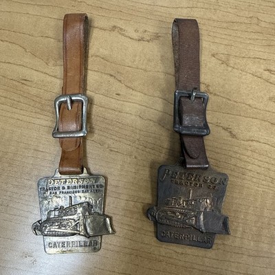 Pair CAT D-9 Peterson Tractor & Equip Co. California Watch Fobs #p5