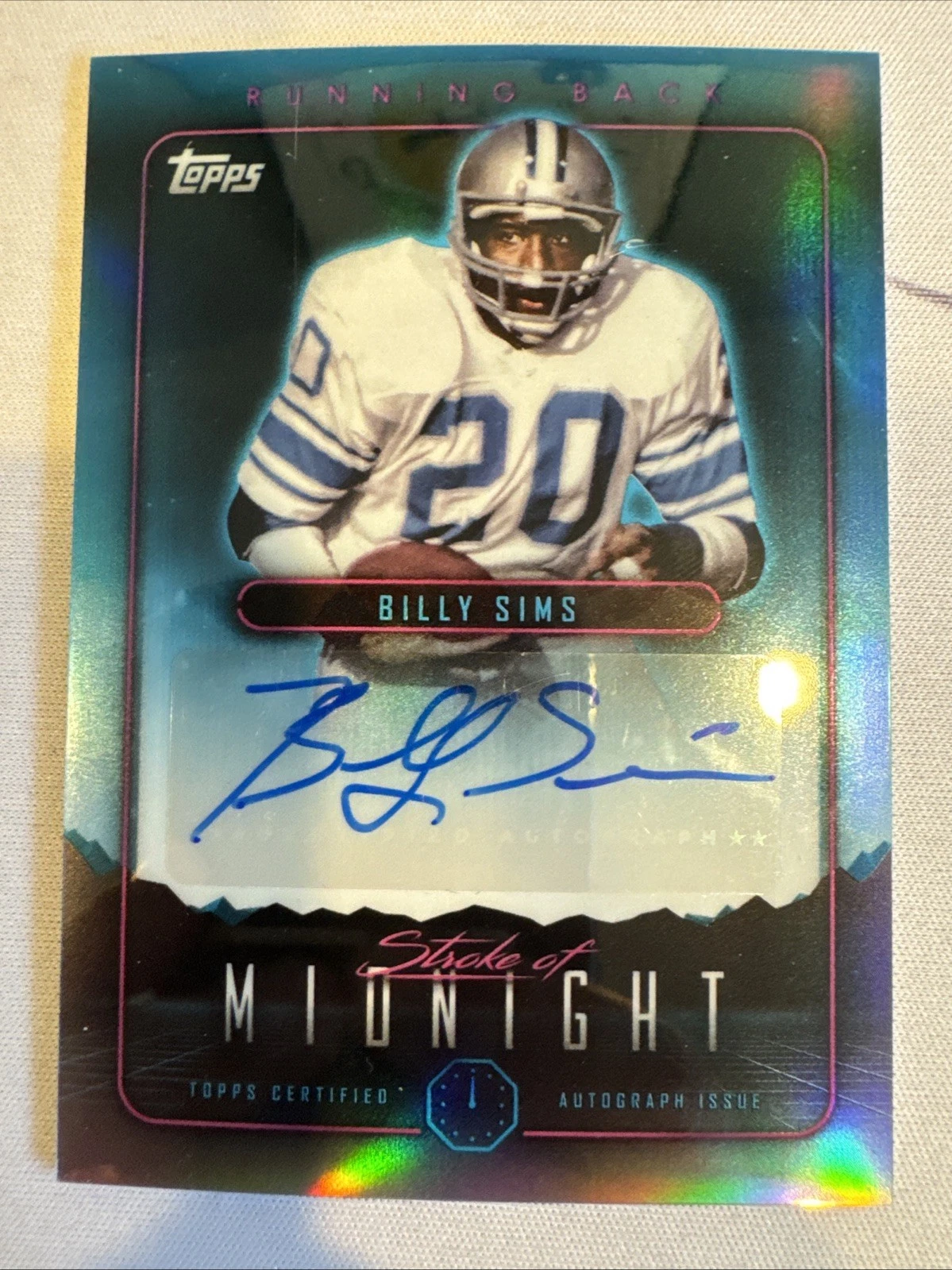 2024 Topps Midnight - BILLY SIMS Stroke of Midnight Auto #SMA-BSI Lions
