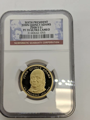 2008-S John Quincy Adams Sixth President $1 Coin - NGC PF 70 ULTRA CAMEO
