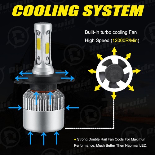 8000LM 80W H4 COB Hi/Lo LED Motorcycle Moto Headlight Bulb Lamp White 6000K 12V - Bild 10 von 12