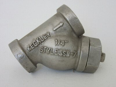 Keckley 1/4 NPT 316 Stainless WOG Y Strainer Screen   600 # STEAM  CF8M Blow Off