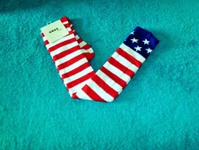 American Flag Socks For Shoe Sizes 5-9 Great for Patriotic Holiday's
