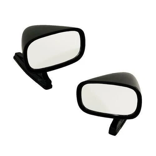 UNIVERSAL CLASSIC STYLE BLACK SPORT DOOR MIRRORS MUSCLECAR HOTROD PAINTABLE PAIR