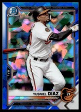 2021 Bowman Chrome Sapphire Yusniel Diaz G54 Baltimore Orioles #BCP-76