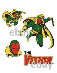 Guia De Estilo Vintage Marvel Impressao Vingadores A Visao Ebay