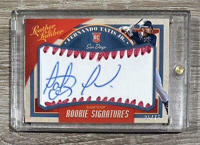MLBカード　fernando tatis jr. RC relic auto 2019 Panini Leather & Lumber #140 Fernando Tatis Jr. Rookie