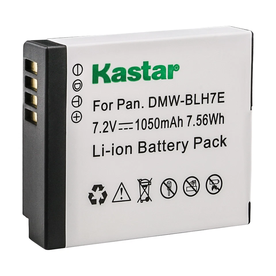 Cargador de pared LCD de batería Kastar para DMW-BLH7E y Panasonic Lumix DMC-GM1D GM1D Foto 2 de 4