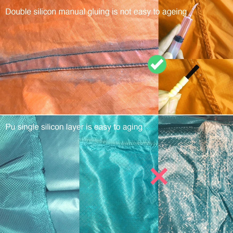 Outdoor Pyramid Tent Ultralight Camping 10 Person Backpacking Tent Waterproof - Image 4 of 4