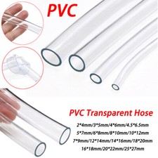 ID 2 20mm Clear Plastic PVC Hose Pipe Tubing - Fuel Oil Water Air Car Aquariums