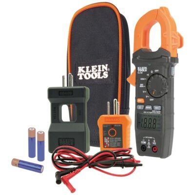 Klein Tools Clamp Meter Electrical Test Kit GFCI Tester Voltage Resistance 80...