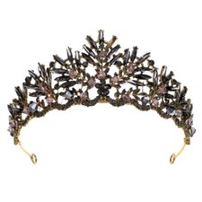 Vintage Baroque Crown Alloy Headdress Bridal Tiara Hairband Wedding Headpiece