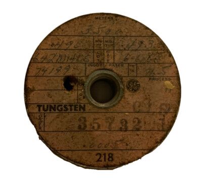 NOS General Electric Vintage Tungsten Fine Wire 0.0005  Diameter 3500 meters