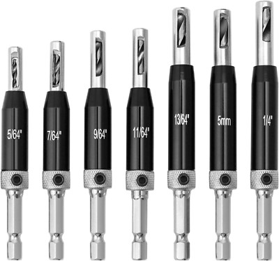 Vix Bits Self Centering Clic Change Door Hinge Drill Bit Set High-Speed Steel, 5