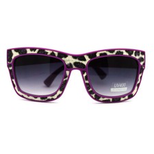 Designer Fashion Glitter Animal Print Thick Plastic Heavy Rim Sunglasses