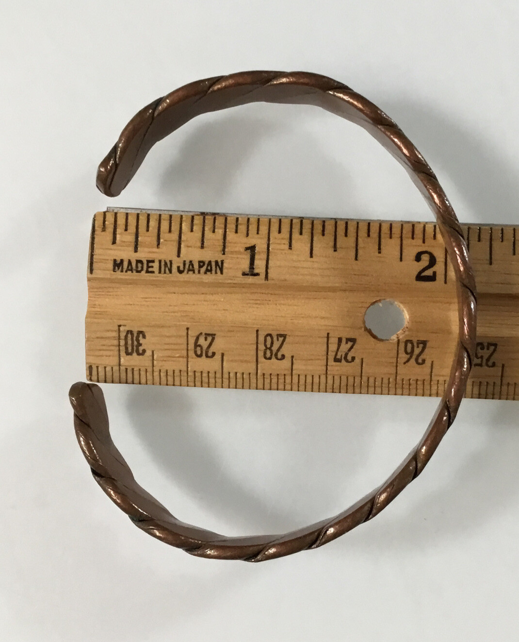 Vintage Solid Copper Braided Twisted Cuff Bracelet - image 6