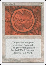 Red Ward MTG Core 4ED Dan Frazier Enchantment Creature 1995 White MTG WOTC