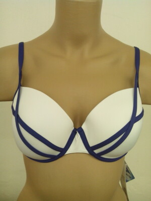 Bikinioberteil Playa Kontiki Sapph weiß/lila Bügel Bikini 75   85 B C D E-Cup
