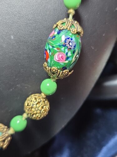 Atemberaubende antike italienische Murano Millifiori Halskette 32" - Bild 5 von 14