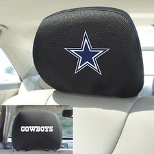 Fanmats 12496 Dallas Cowboys Embroidered Head Rest Cover Set - 2 Pieces