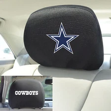 Fanmats 12496 Dallas Cowboys Embroidered Head Rest Cover Set - 2 Pieces