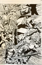 Batman Grave #10 page 10 action fight splashpage by Bryan Hitch