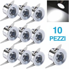 10 FARETTO LED 1W PUNTO LUCE SEGNAPASSO AD INCASSO SCALE LUCE BIANCA FREDDA 220V