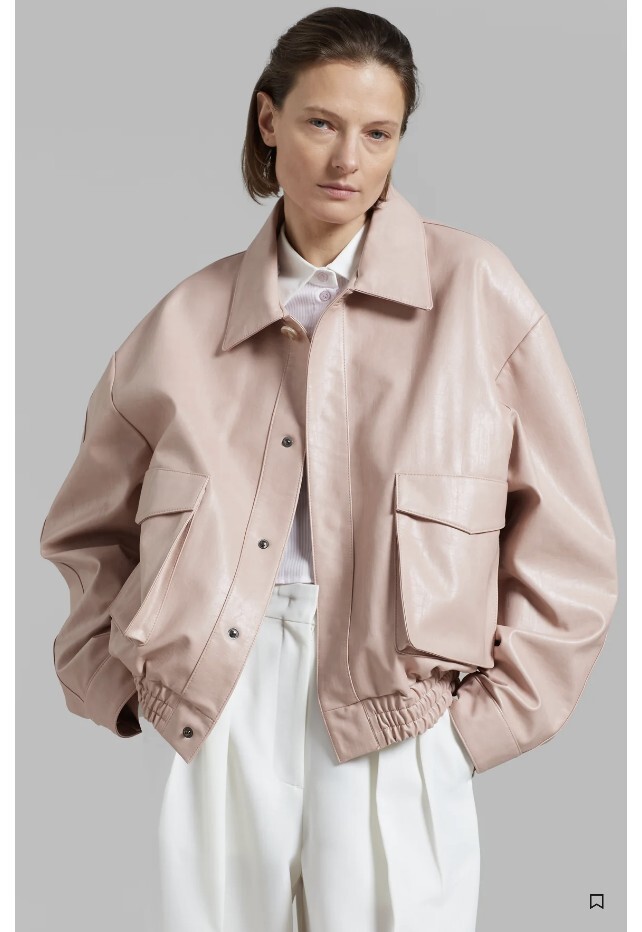 ジャケット・アウター LEATHER COMBINATION DOUBLE LAPEL COAT 61bo8zTruOL.jpg