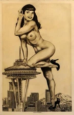 Scenic Mt. Rainier - Bettie Page, Signed Fine Art Print by Bill Policy