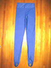 Plus Size Shiny Blue High Waist Spandex Stirrup Foot Tights Size 3XL-Tall New