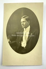 RPPC Real Photo Post Cards Portrait Gentleman Folsom Studio Toledo OH 531B