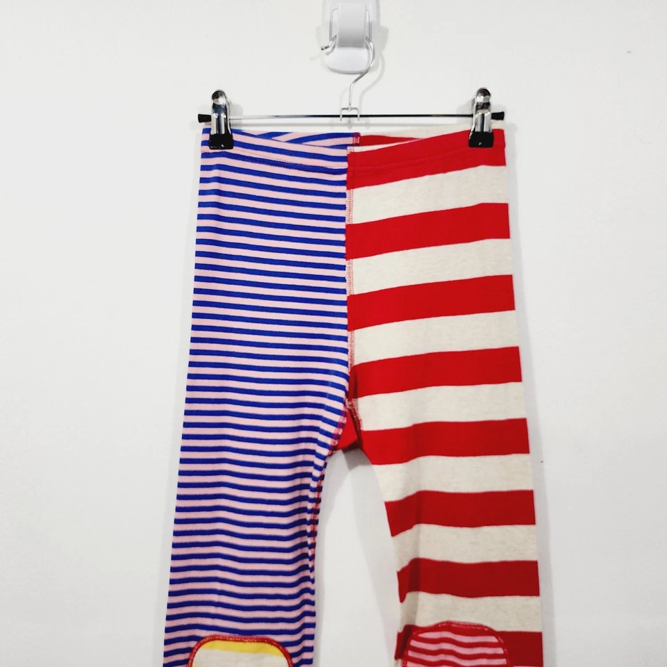 Pijama Hanna Andersson Niñas Talla 10 Rosa Azul Rojo Rayas Parches Largos Arco Iris Foto 3 de 4