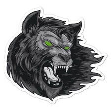 Werewolf Wolf Vinyl Decal Sticker Indoor Outdoor 3 Sizes 8074