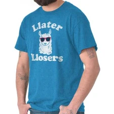 Llater Lloser Llama Nerd Geek Sarcastic Gift Womens or Mens Crewneck T Shirt Tee