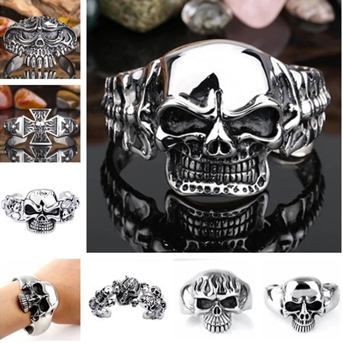 Boys skull bracelet deals