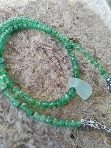 Collana Vetro Mare Autentico Aloha Casual Pastello Pietra Preziosa Moglie Sorella Amica - Foto 2 di 5
