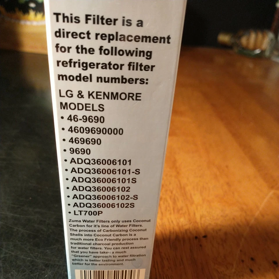 Zuma refrigerator water filters for Kenmore or LG NIB - Image 3 of 4
