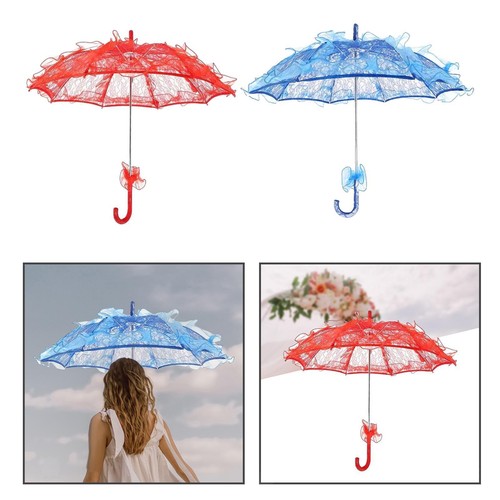 Parapluie En Dentelle Parapluie En Dentelle De Mariage Poignée Antidérapante Parapluie En Dentelle De Coton Pour Les Mariées Pour La Photographie De Danse De Fête De Mariage (s-blanc