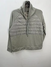 Xersion Gray Funnel Neck Pullover Sweatshirt Women's Sz Large Puffer Panel