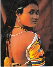 Postcard large 13x16 cm coll "like a trip" NEPAL RANA THARU KANCHANPUR