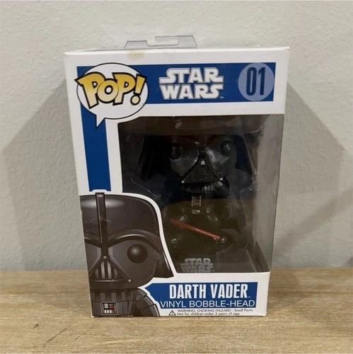 Funko Pop! Vinyl Star Wars Darth Vader #01 Black Vinyl Bobblehead, Standard Size