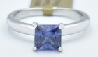 LAB CREATED 1.08 Cts AAA TANZANITE RING SOLID .925 STERLING SILVER  -NWT — photo 1