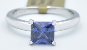 LAB CREATED 1.08 Cts AAA TANZANITE RING SOLID .925 STERLING SILVER  -NWT