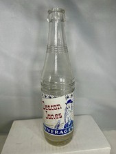 Deacon Jones Beverage Acl Soda Bottle Saginaw Michigan MI Man Antique