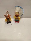 LANCO TOYS LOT 2 INDIAN CHEF AND IROQUOIS NICE CONDITION VINTAGE PLAYMOBIL/LEGO DUPLO
